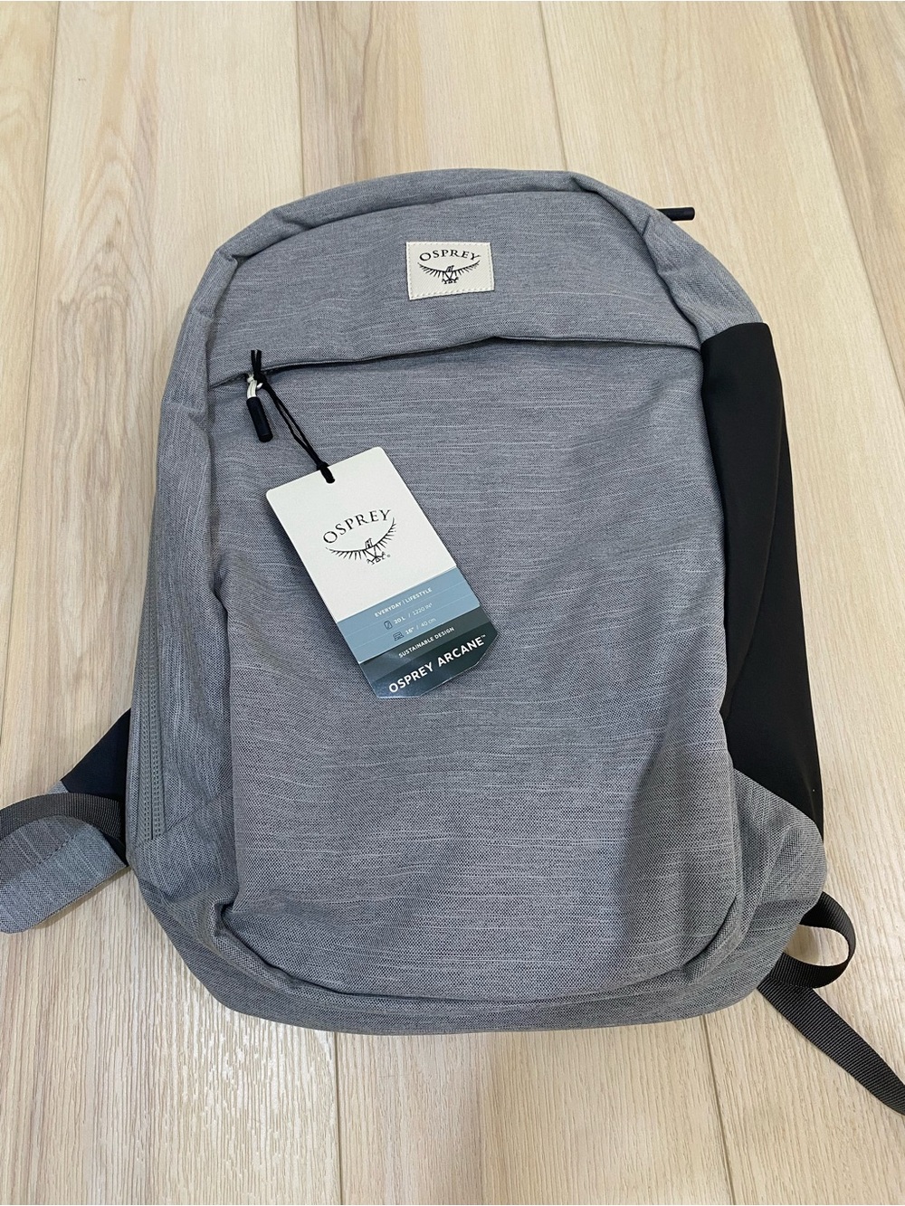 NWT Osprey Arcane Large Day Backpack Gray 20L 1220 cu.in Everyday Lifestyle